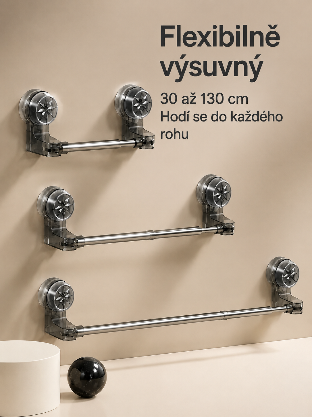 Výsuvný nerezový věšák na ručníky do koupelny s regálem na pantofle