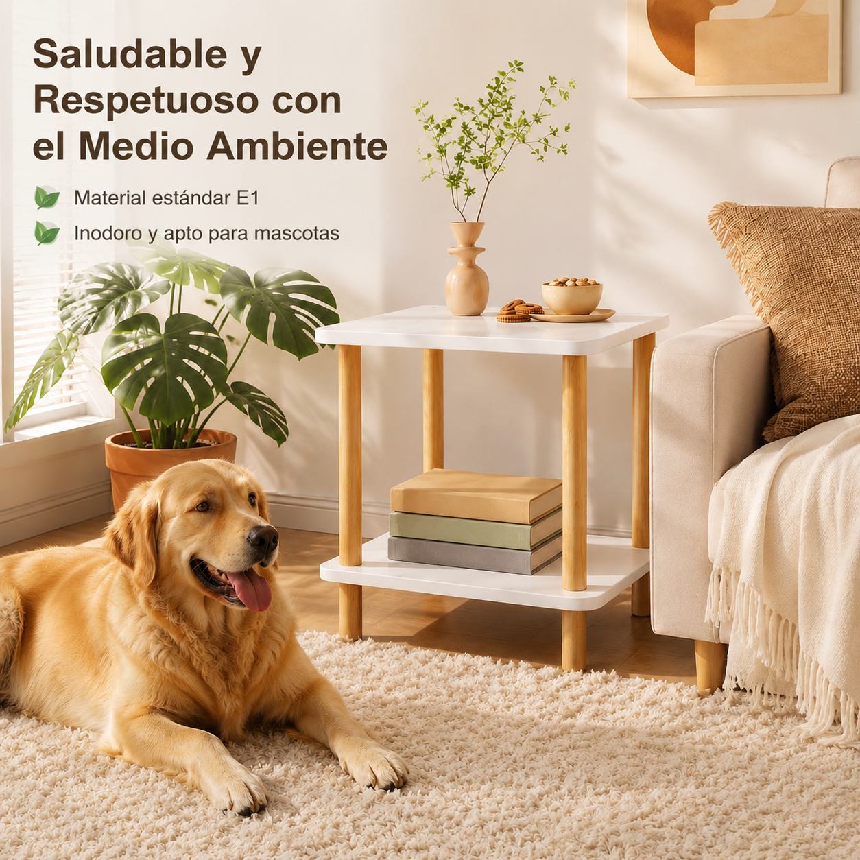 Mesa pequeña/mesa auxiliar móvil/mesa de noche