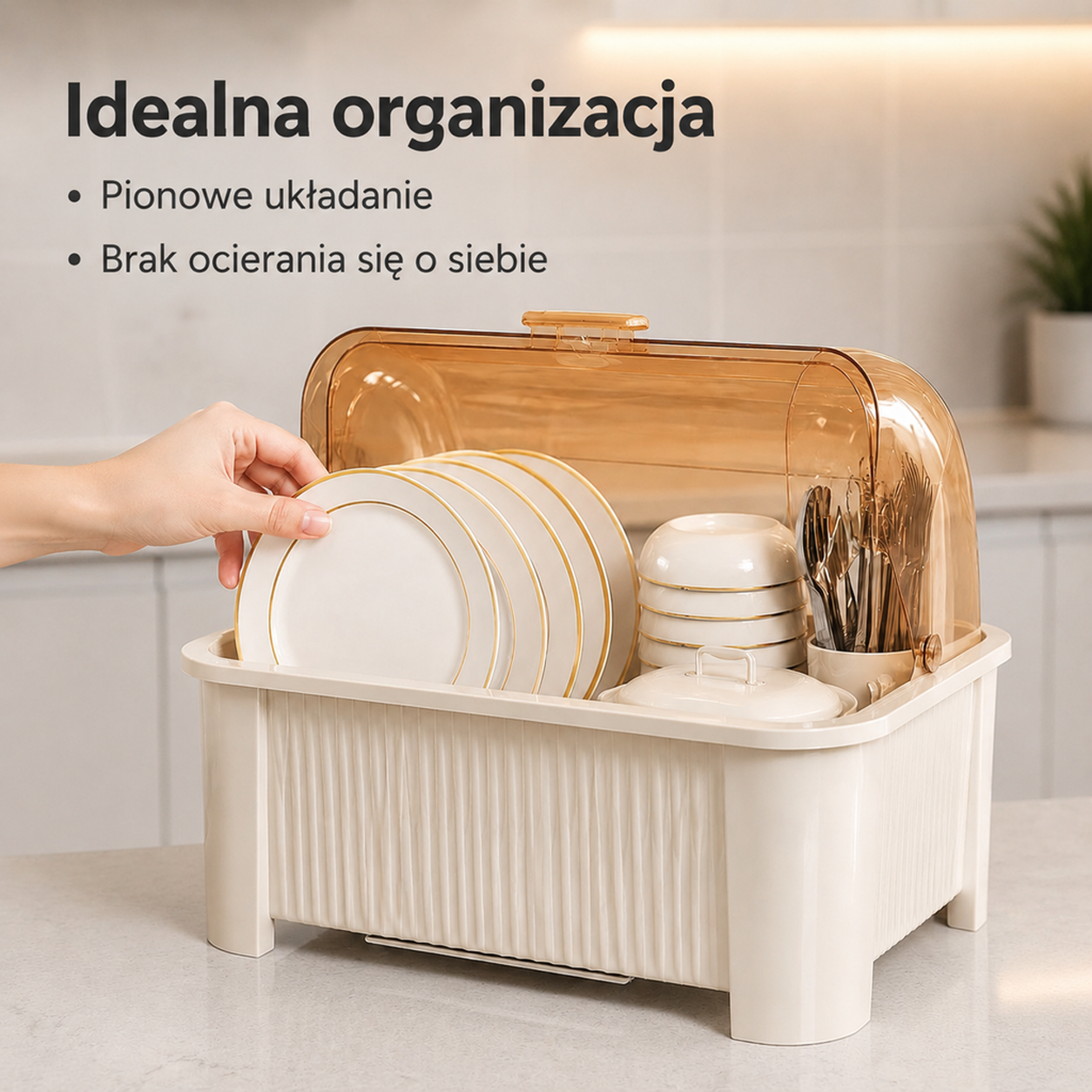 Kuchenny plastikowy organizer na naczynia