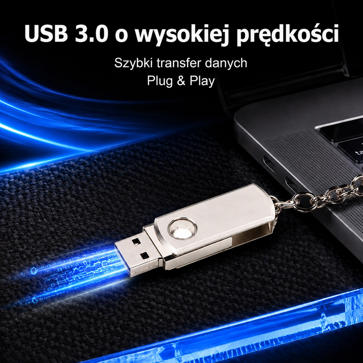 Metalowy obrotowy pendrive USB wodoodporny i przenośny