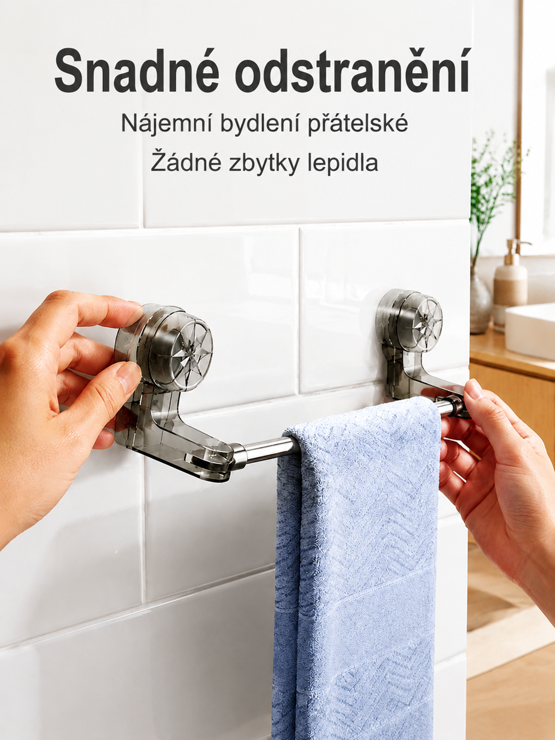 Výsuvný nerezový věšák na ručníky do koupelny s regálem na pantofle