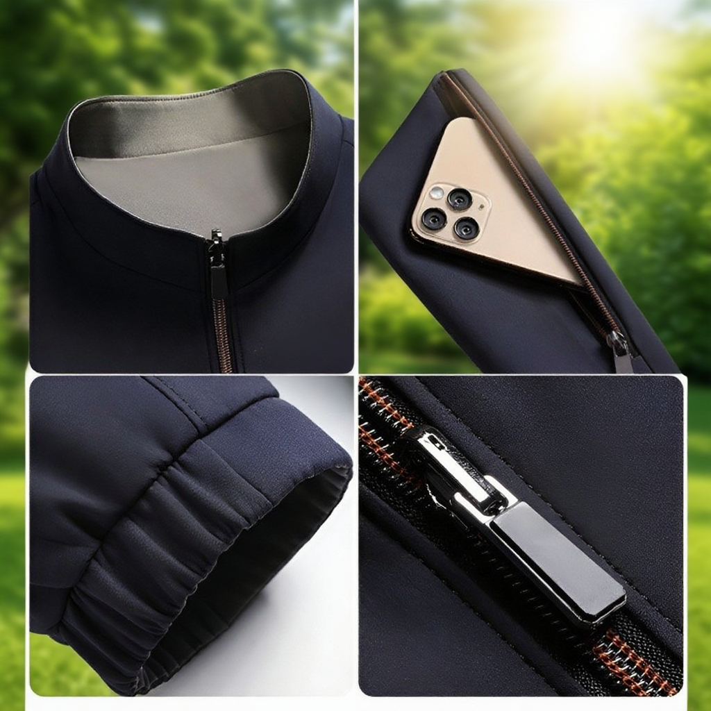 남성 비즈니스 양면 입는 스탠드넥 자켓