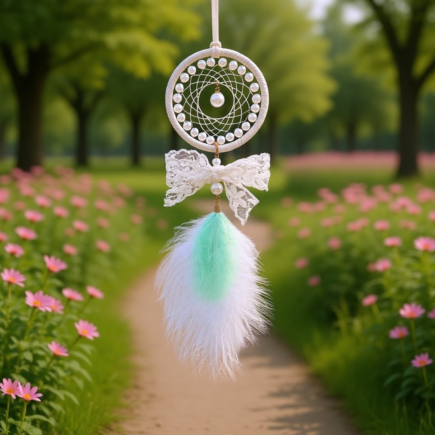 미니 드림캐처 자동차 펜던트