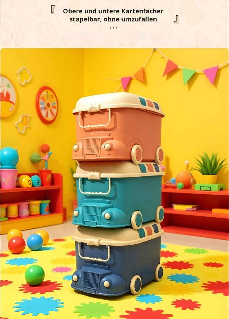 Geräumige Aufbewahrung für Spielzeug in Lokomotivenbox