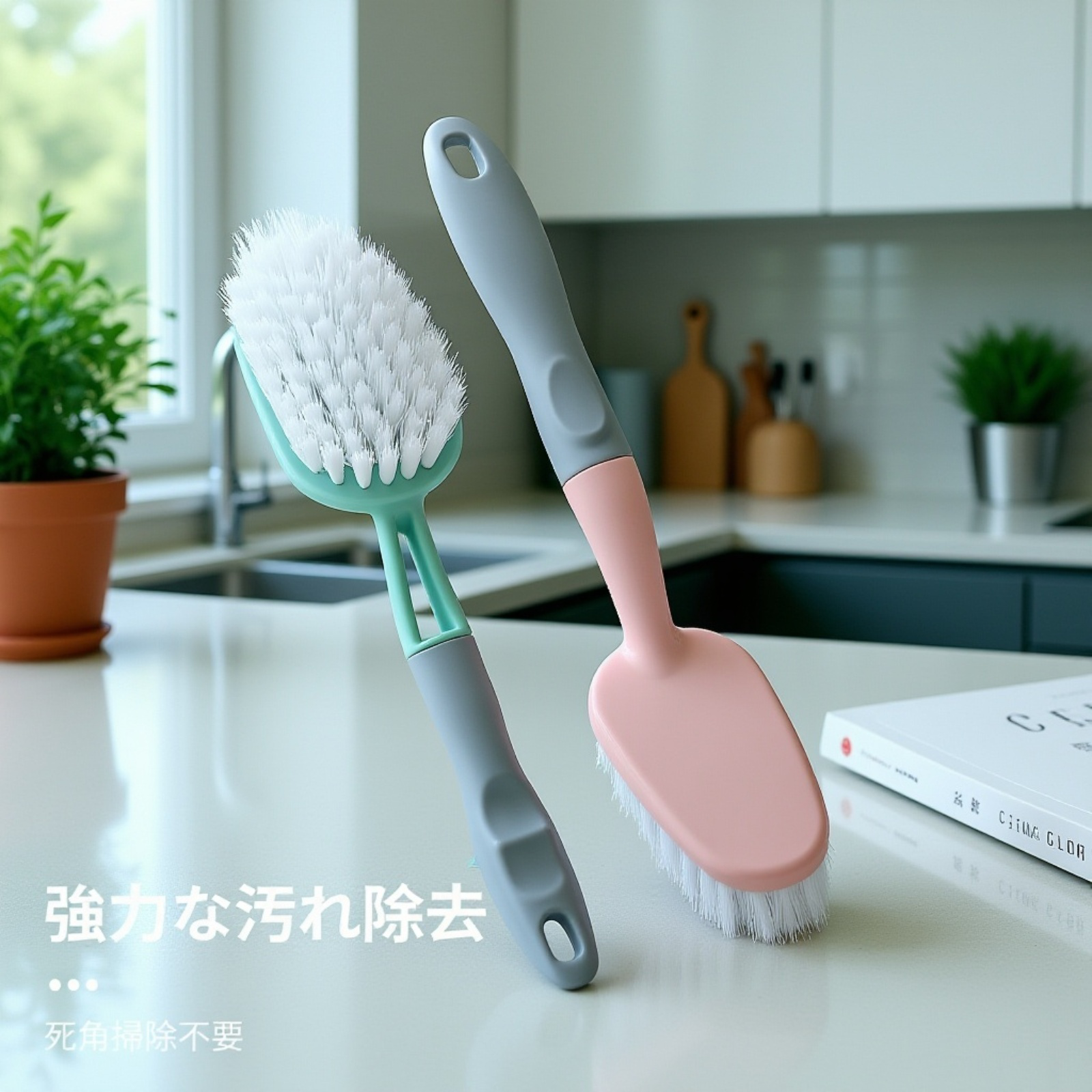 多機能トイレ用床ブラシ