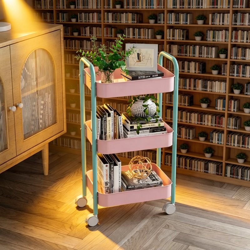 Carrito organizador de baño con diseño elegante