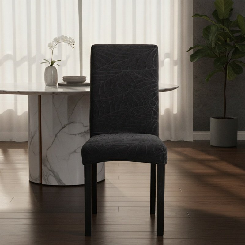 Large leaves Office chair cover Stool Protector Stretch Onepiece Jacquard Waterproof and durable Sof