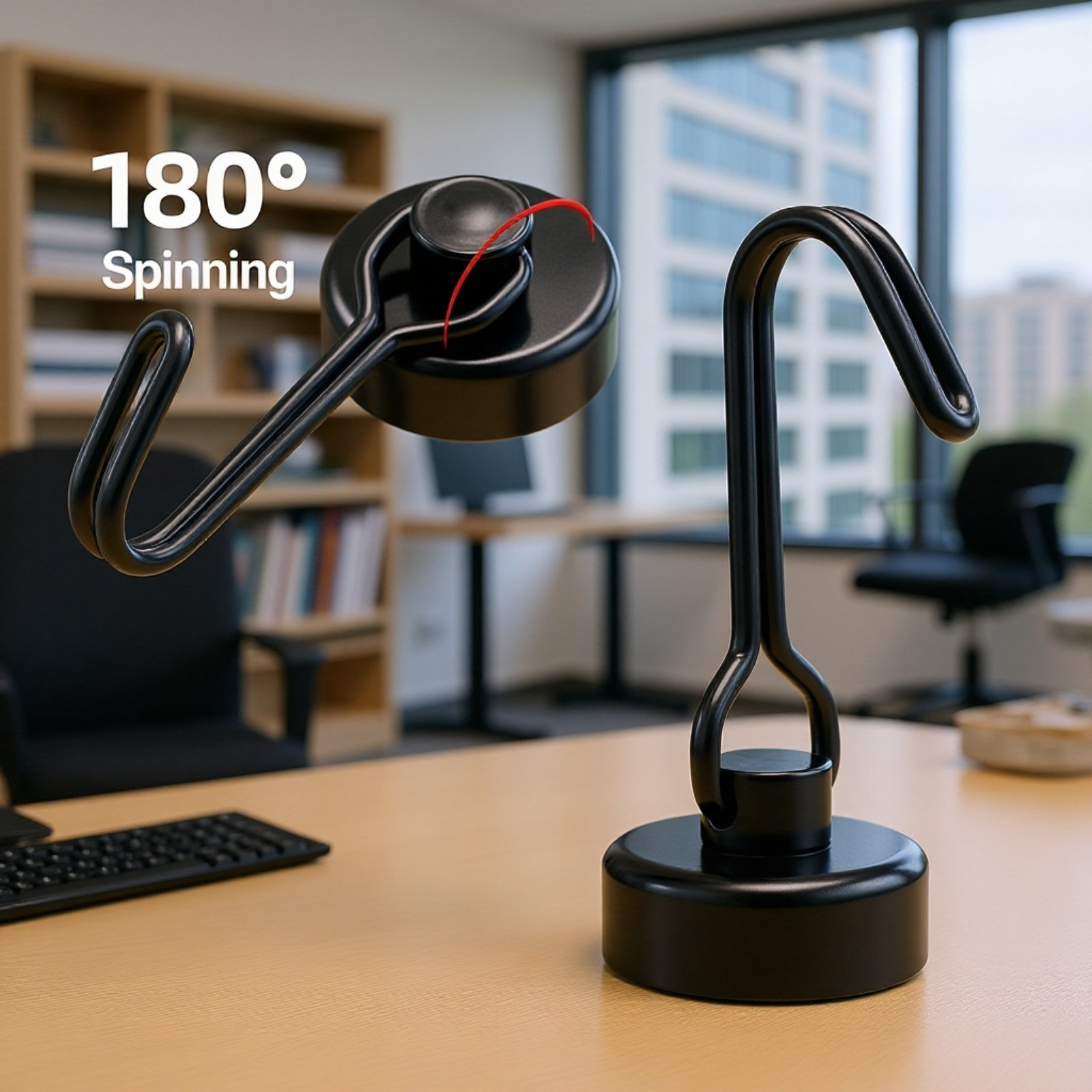 Otočný magnetický háček z nerezové oceli na lednici