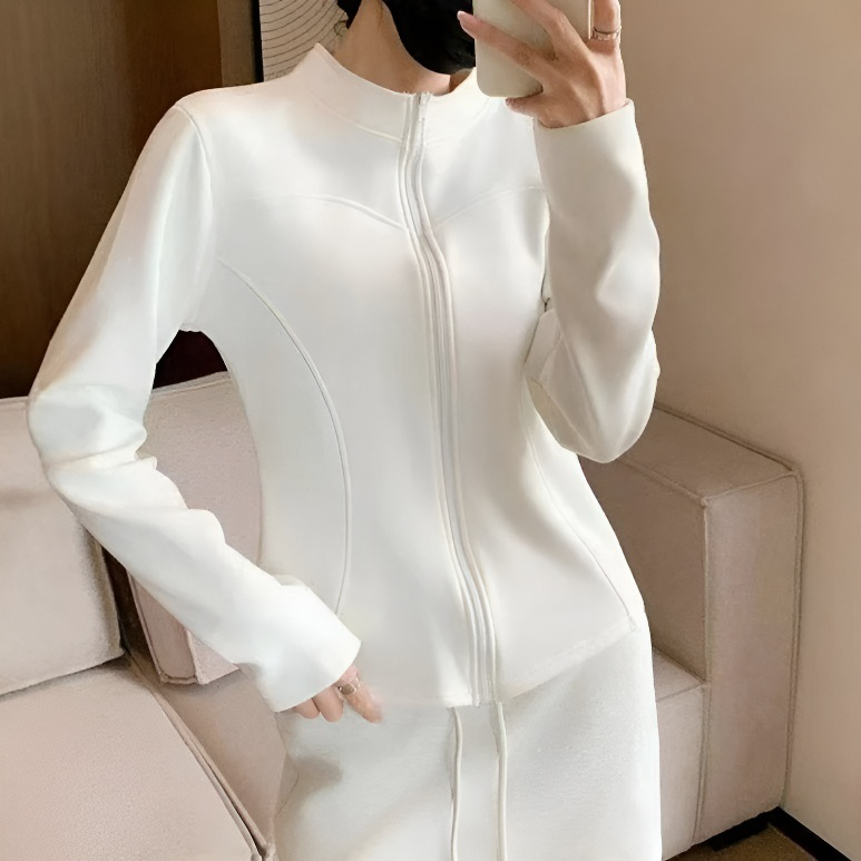 고탄력 스키니 요가 코트 여 추동 트레이닝 캐주얼