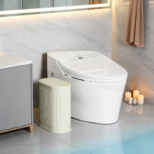 Papelera moderna de acero inoxidable para el hogar