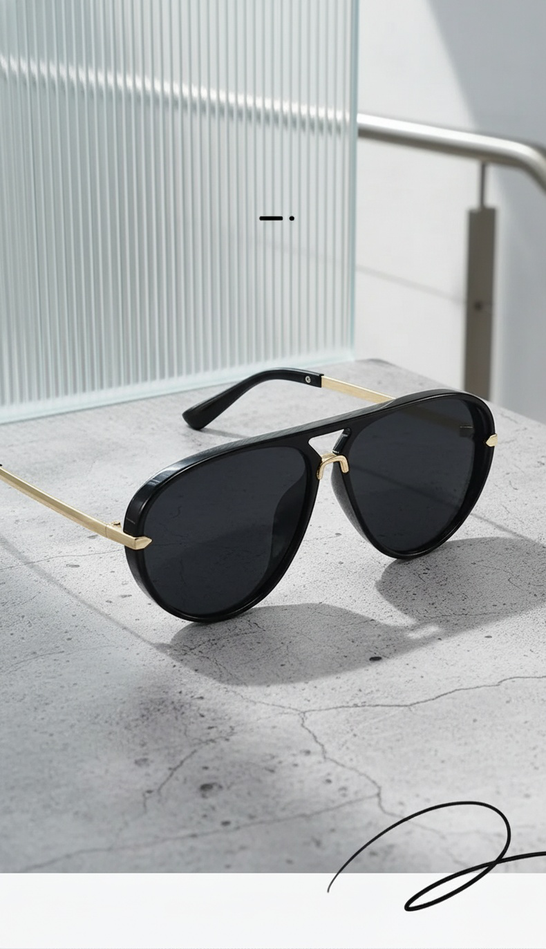 Versatile aviator sunglasses with reflective lenses