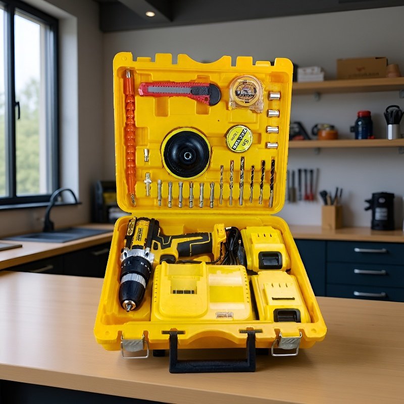 Komplettes Werkzeugset in tragbarem Koffer