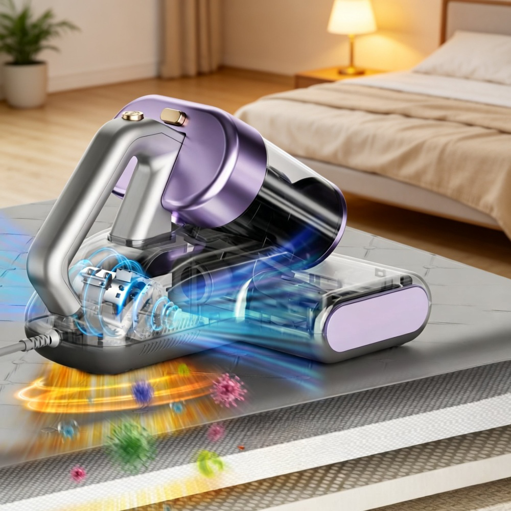 High-Efficiency Home UV Vacuum Cleaner for Mattress, Powerful Bed Dust Mite Removal