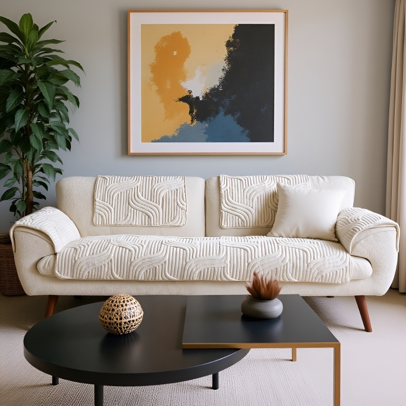 Cojín de sofá de terciopelo de algodón cómodo, transpirable y antideslizante para el hogar