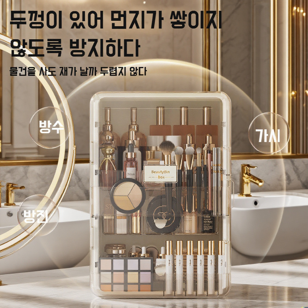 화장품 데스크탑 수납함 서랍 정리대