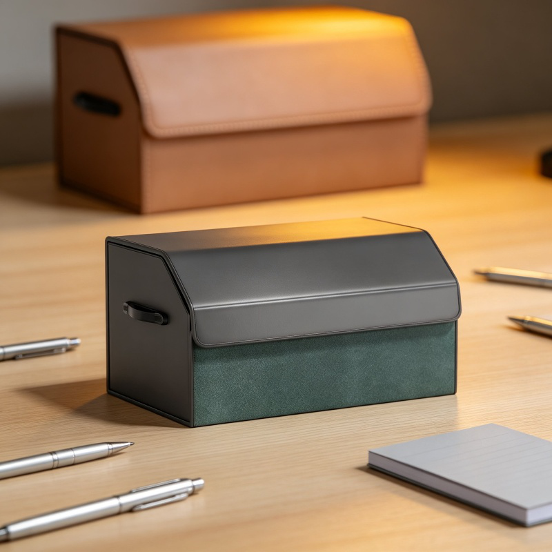 Foldable Leather Car Trunk Organizer