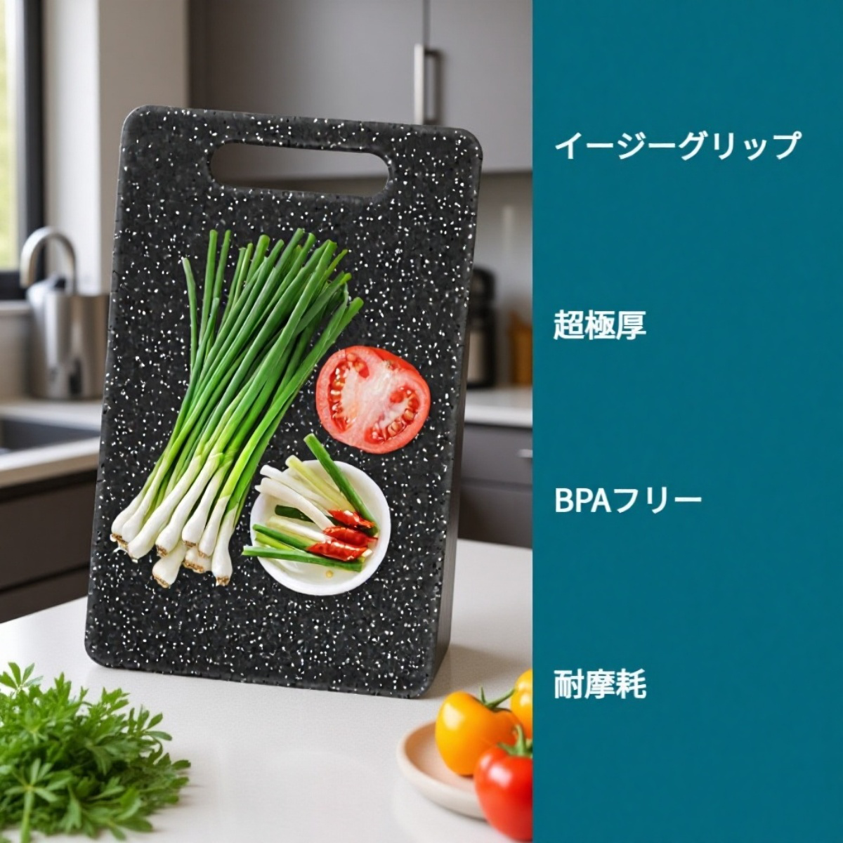 大理石風3点セット両面使いプラスチックまな板