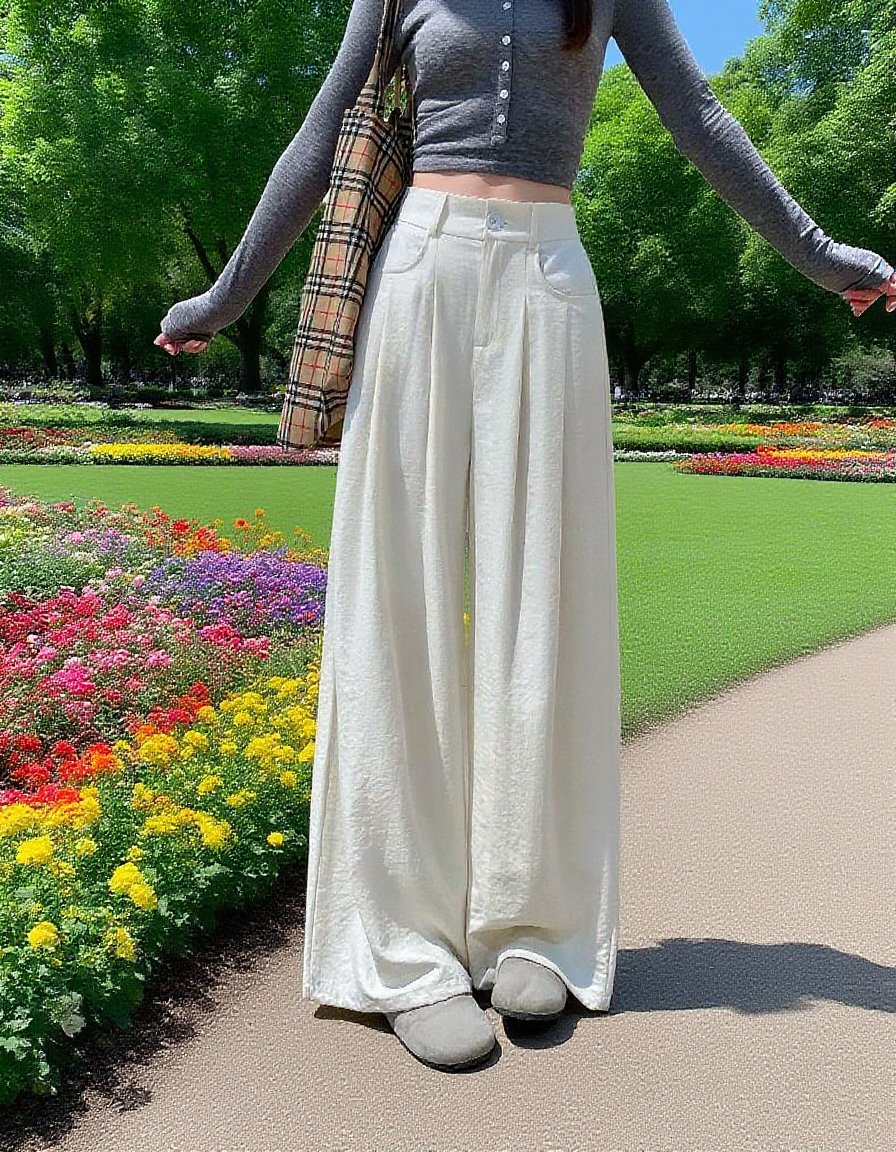 편안한 착용감의 와이드 슬림핏 바지