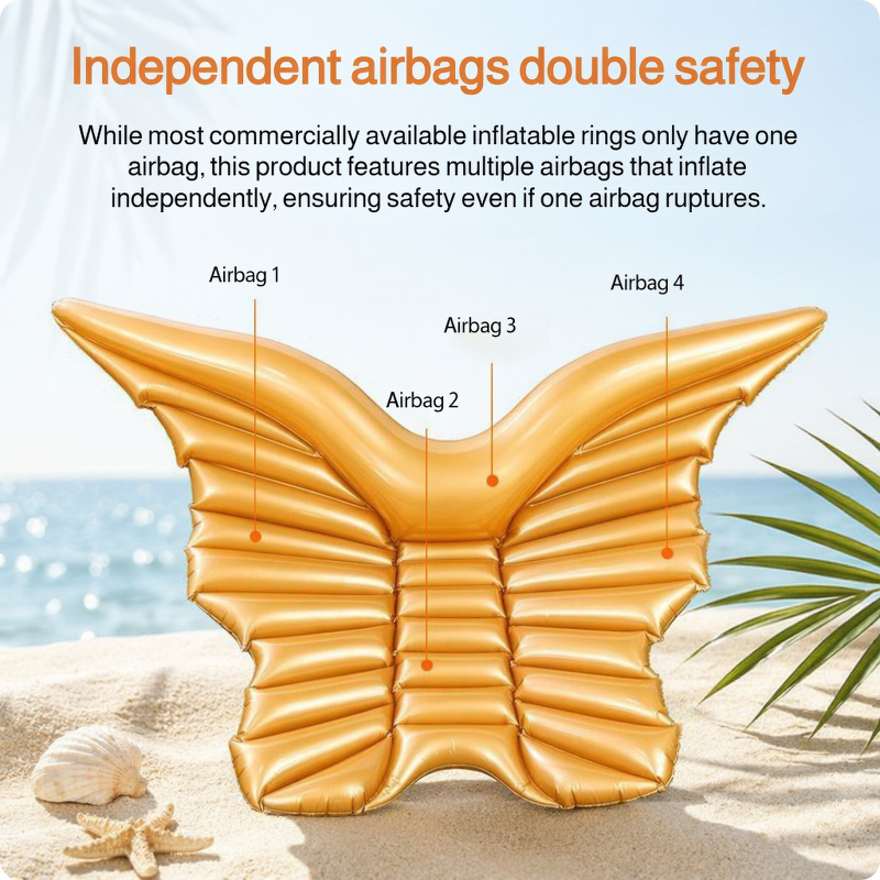 Angel wings pool float for adults and kids