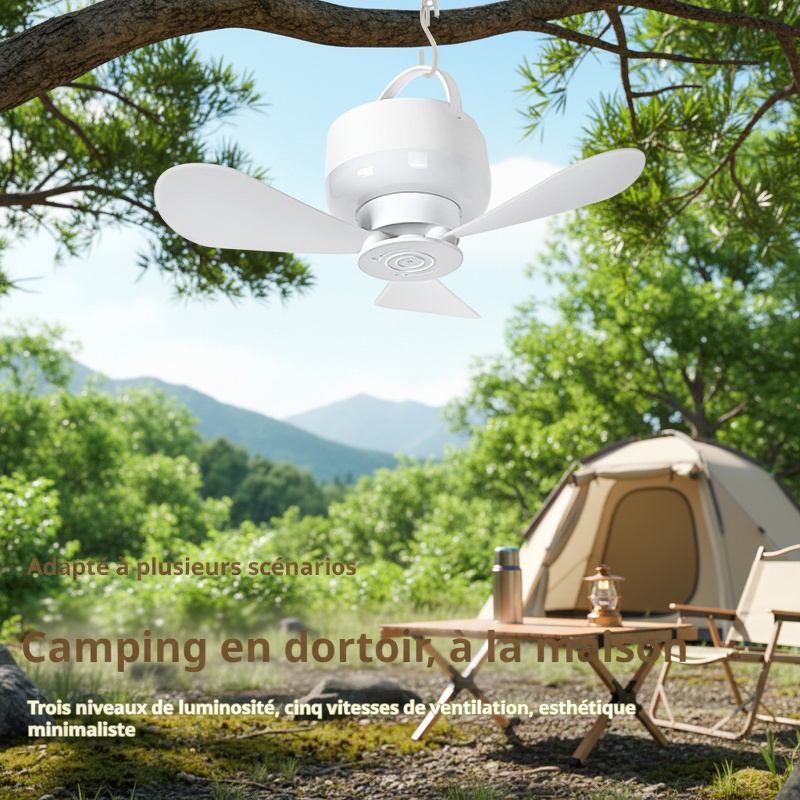 Mini ventilateur de plafond USB à motif avec télécommande