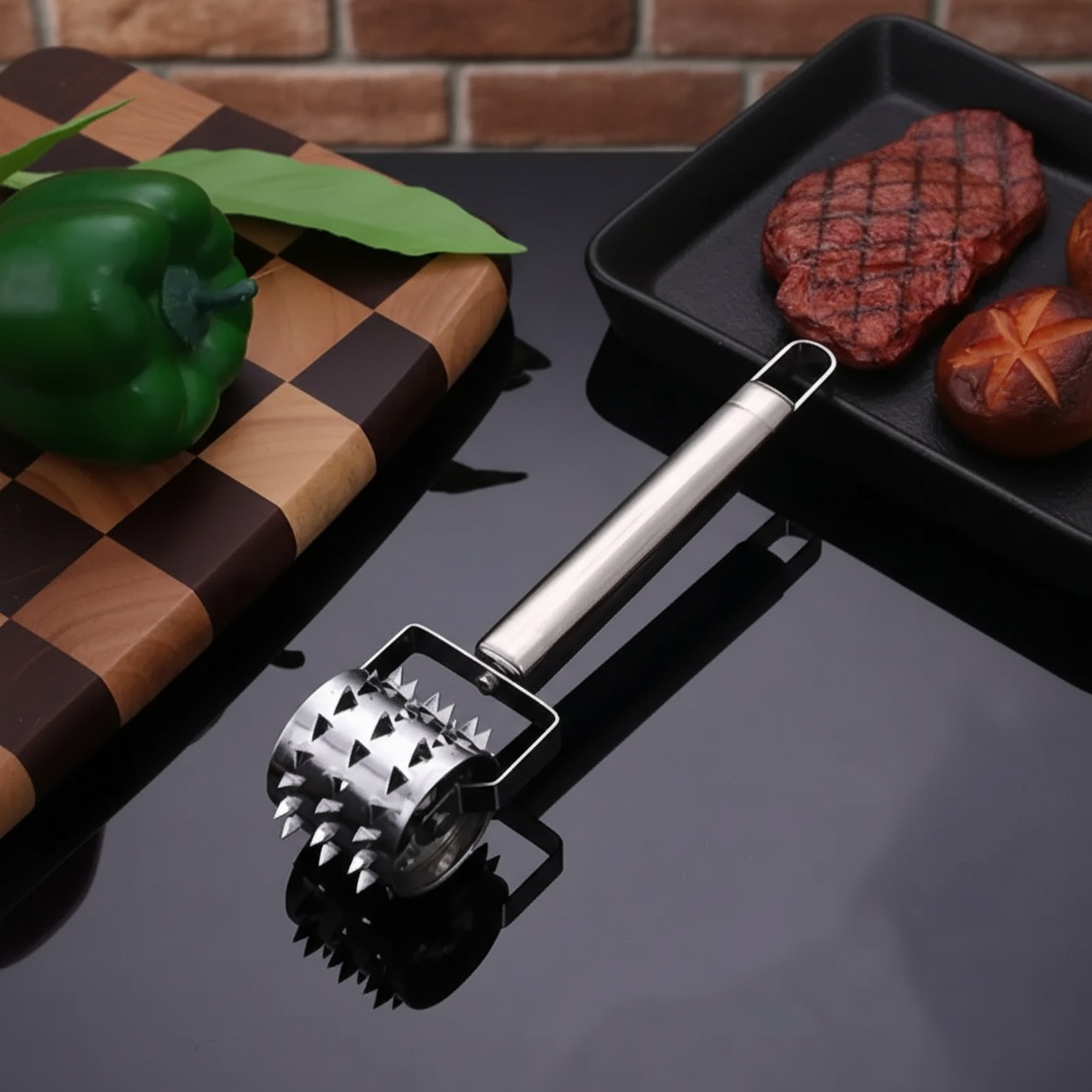 キッチン用ステンレス肉軟化器