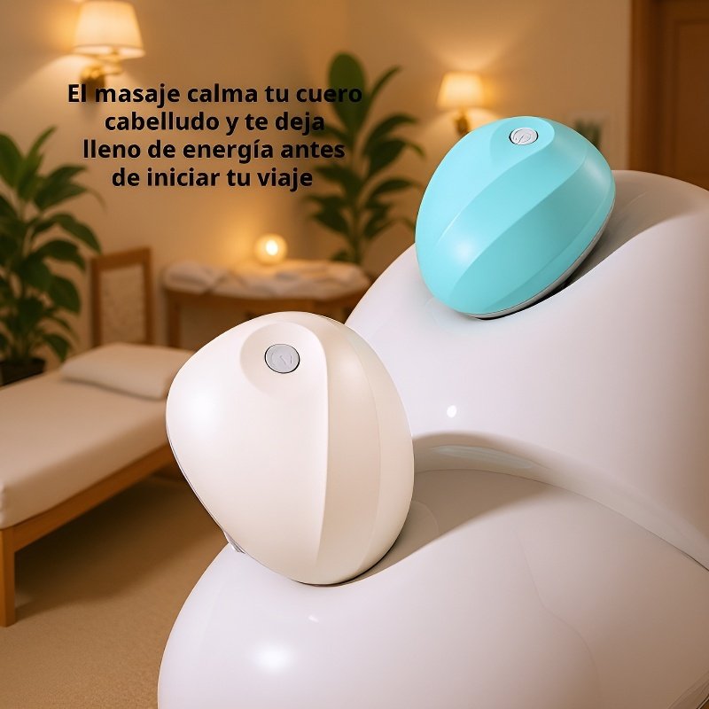 Mini masajeador de cabeza inteligente, masajeador eléctrico impermeable, fisioterapia, amasado, arte