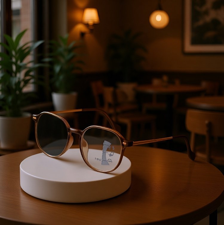 光感多焦点老眼鏡の高精細ブルーライトカットレンズ