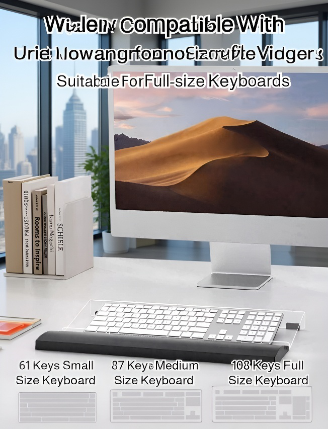 Typing comfortably with wrist rest pad