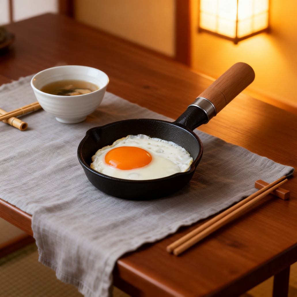 Pequeña sartén de hierro para freír a alta temperatura