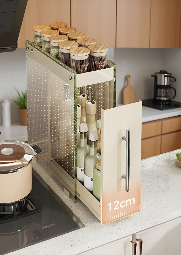 Stojak na przyprawy z wieloma przegródkami do organizacji