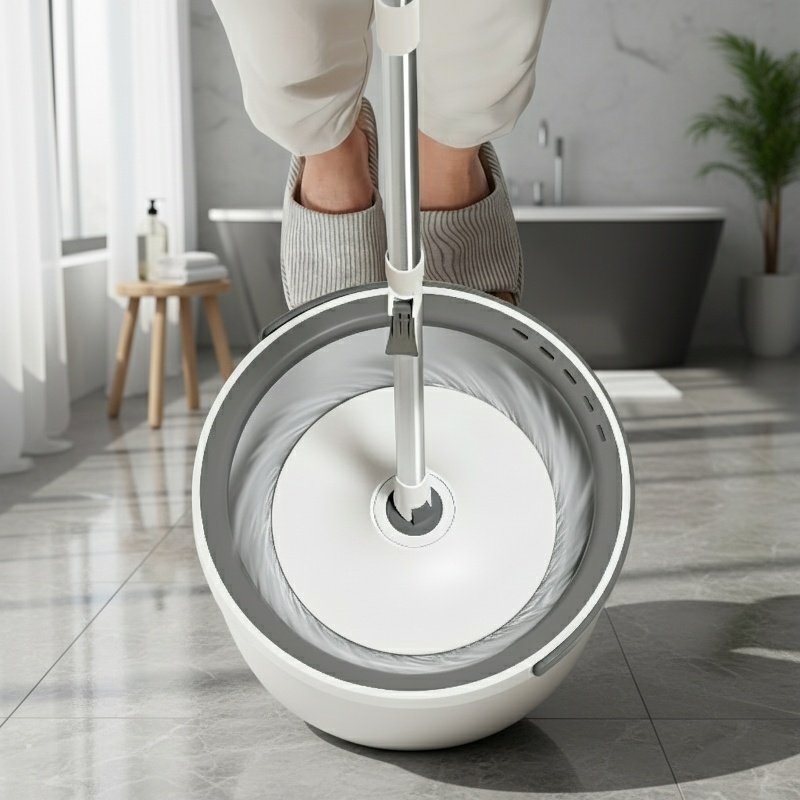 Lazy household suction level plate with bucket mop clean sewage separation hands-free mop wet and dr
