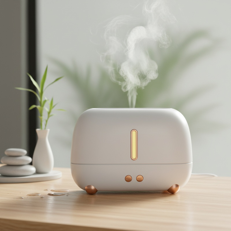 Humidificador USB con llama de colores, difusor de aroma, luz ambiental para oficina y hogar