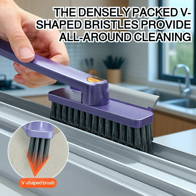 Multi-functional Bathroom Crevice Cleaning Brush