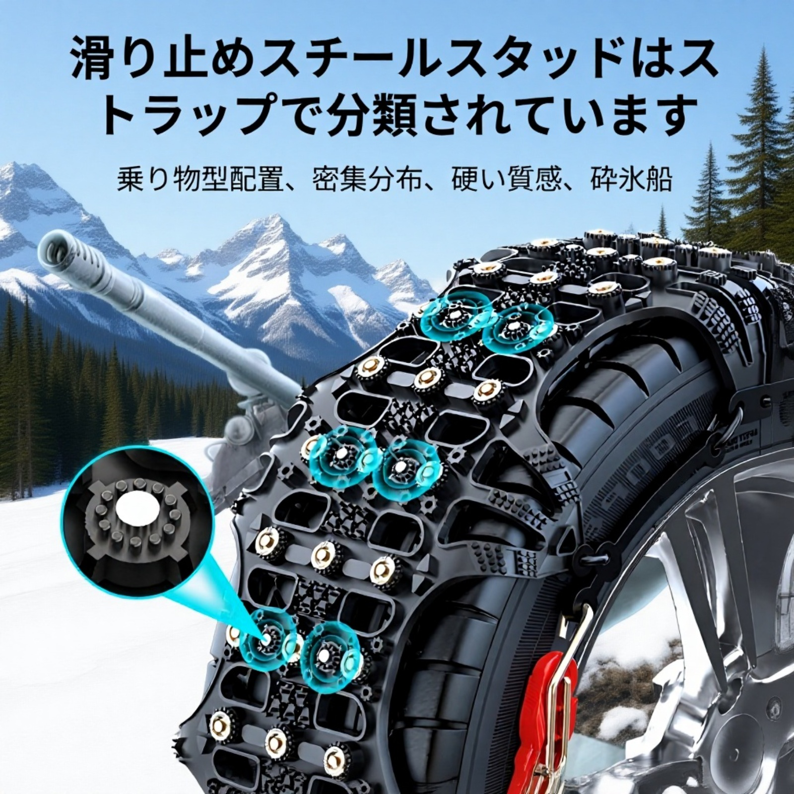 悪路対応タイヤチェーンの耐久性