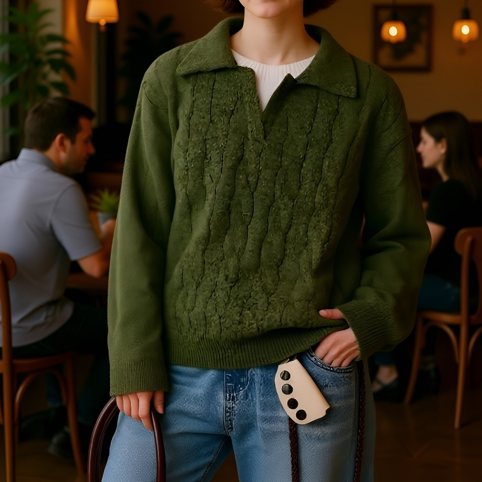 男女兼用オーバーサイズセーター着用イメージ