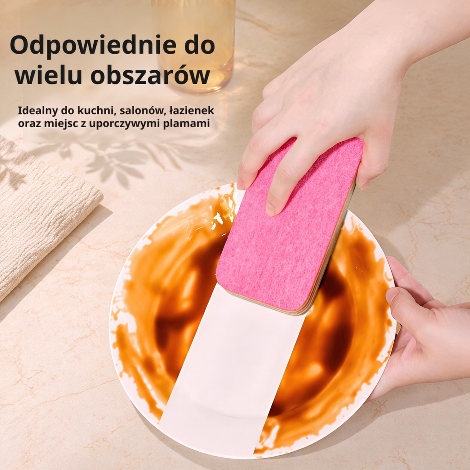 Gruba, uniwersalna ściereczka Rainbow do czyszczenia naczyń i sztućców