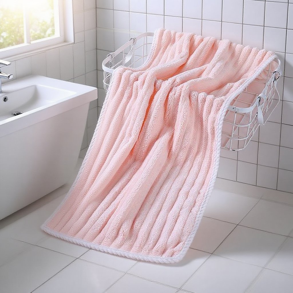 부드럽고 두꺼운 코랄 플리스 타월, 흡수력 뛰어나고 털 빠지지 않는 가정용 타월
