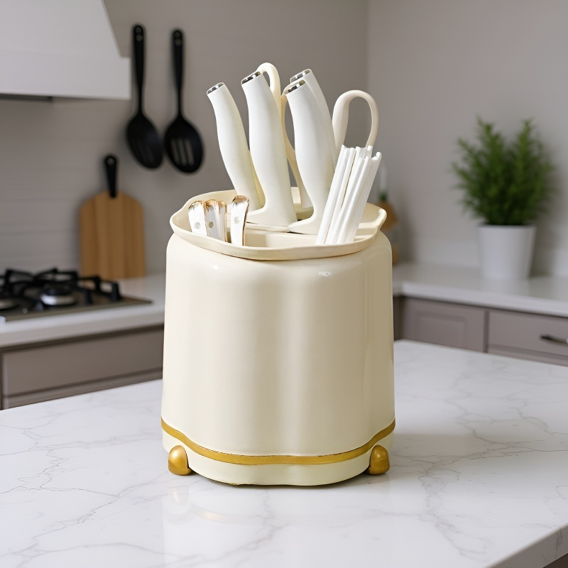 회전식 칼꽂이 주방 수납 선반