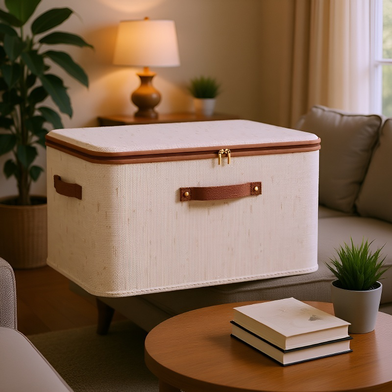 天山綿麻ファスナー収納ボックス