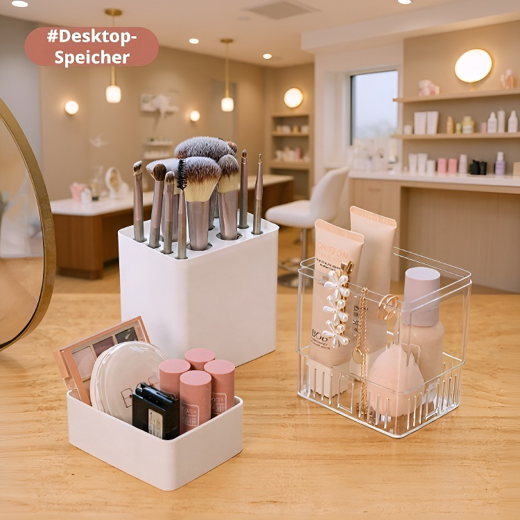 Transparente staubdichte Aufbewahrungsbox für Make-up-Pinsel