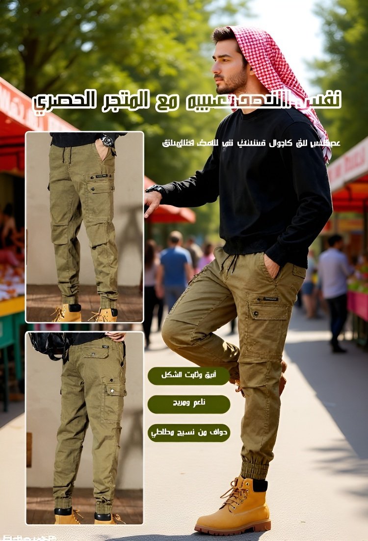 بنطلون كاجوال فضفاض عصري للأنشطة الخارجية