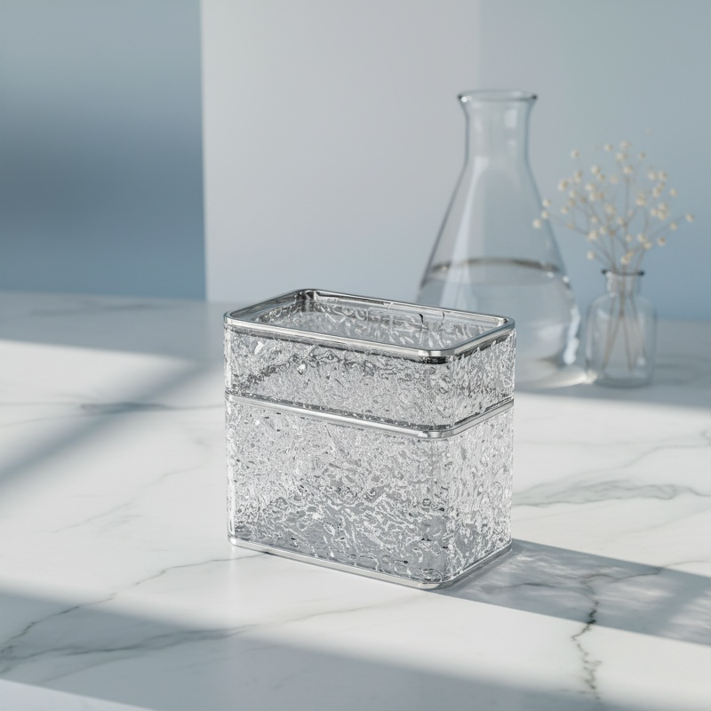 Wall-Mounted Water Wave Tissue Box for Bathroom