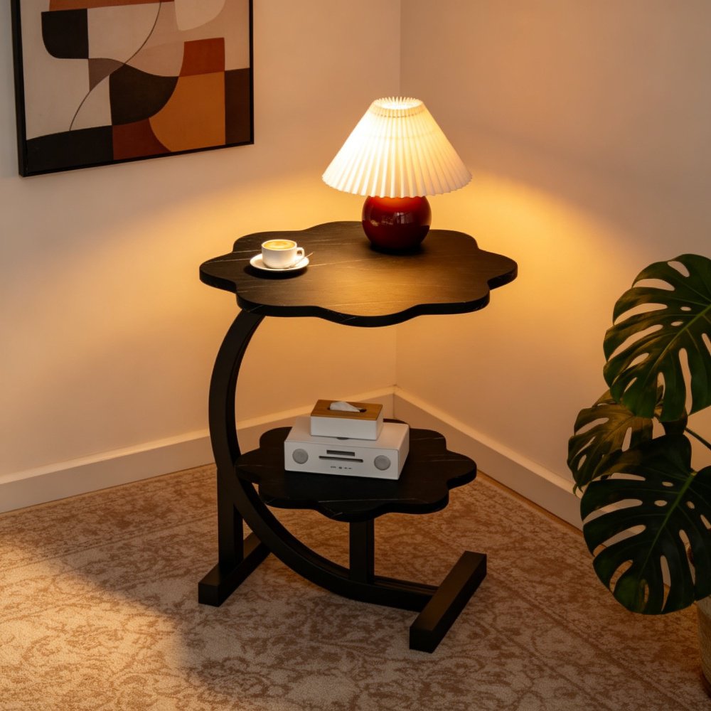 Retro Fengyunduo Double-layer Coffee Table Sofa Side Table Living Room Furniture