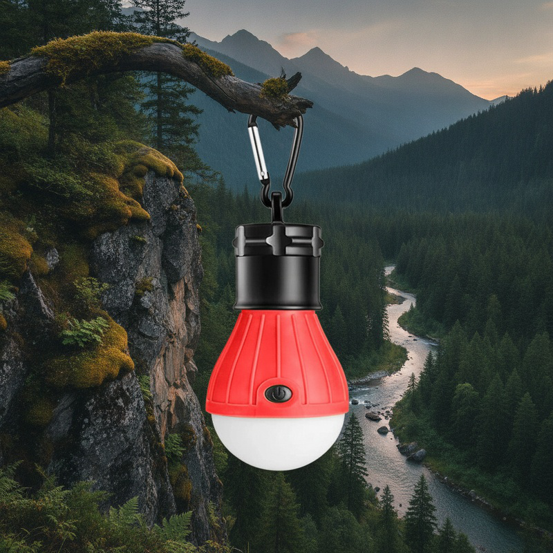 Luz de camping recargable con gancho
