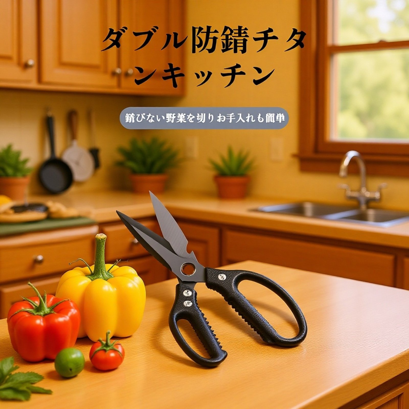 キッチン専用高硬度多機能ハサミ
