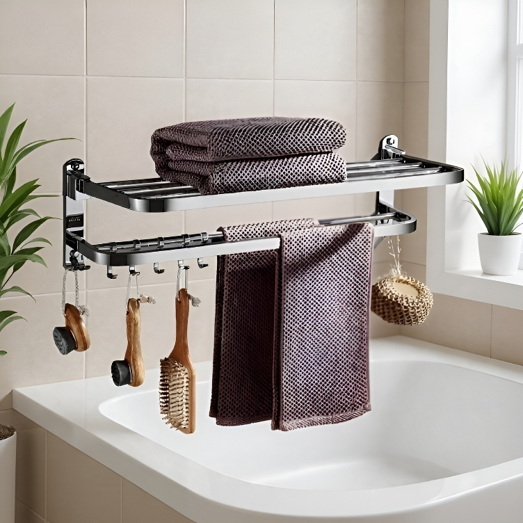 Stainless Steel Bathroom Towel Shelf