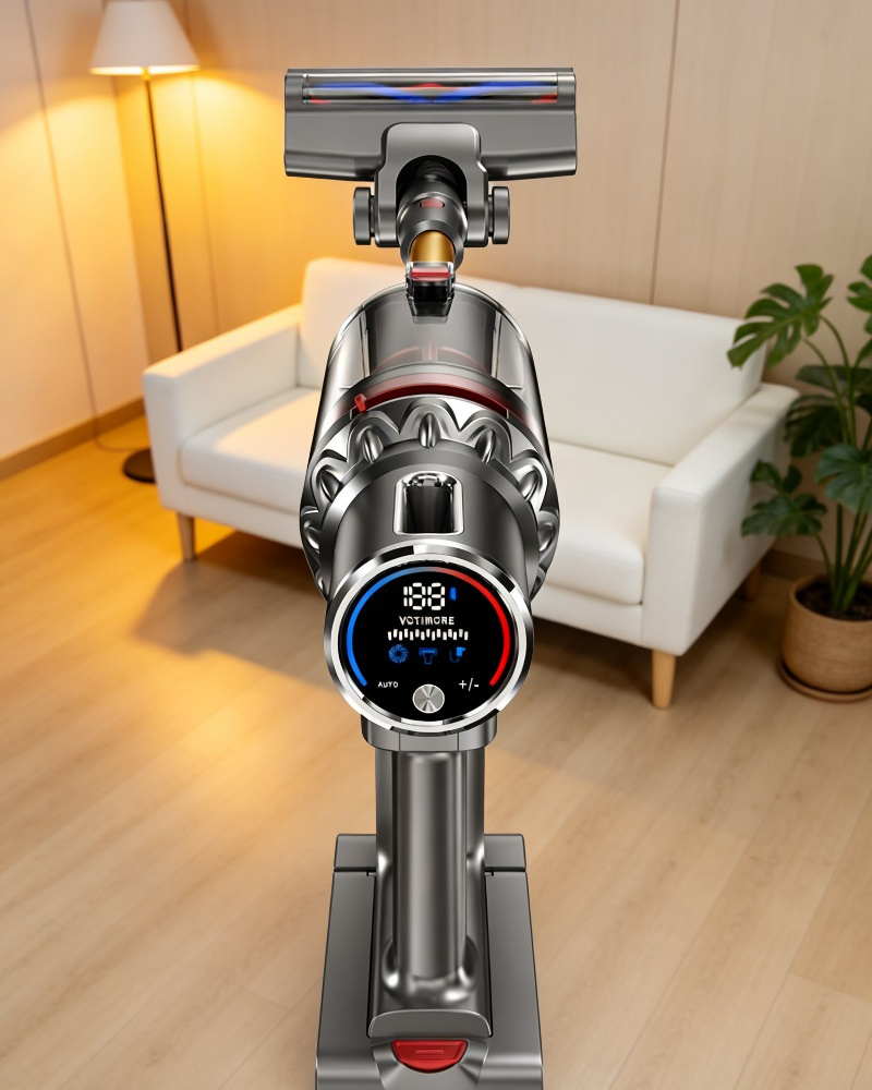 Lightweight Bagless Cyclone Handheld Vacuum Cleaner, Self-cleaning Brushless Upright Style