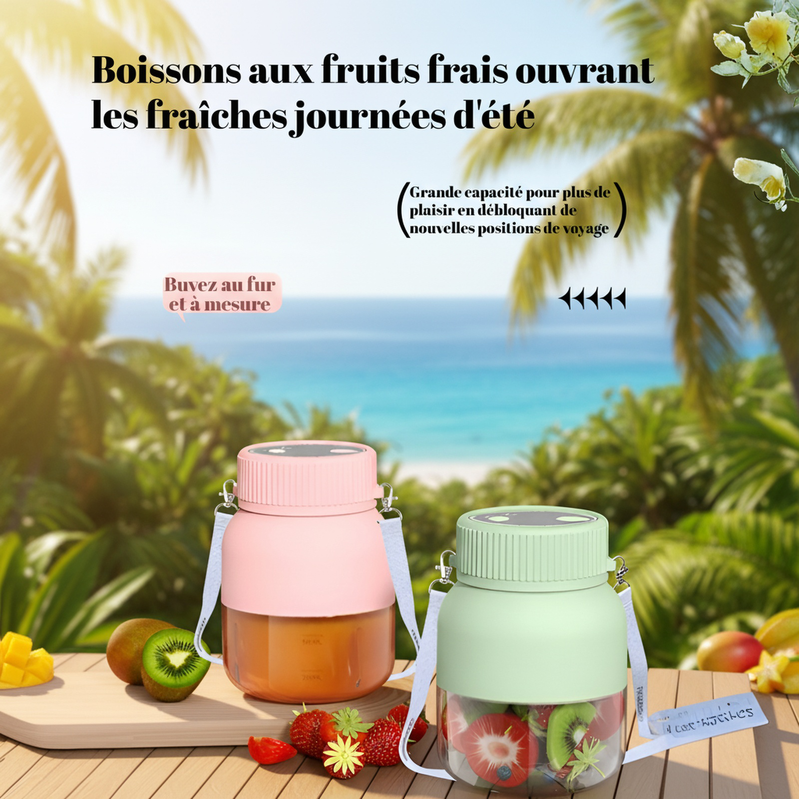 Nouveau presse-agrumes tonneau multifonctionnel jus frais sans fil extérieur portable presse-agrumes
