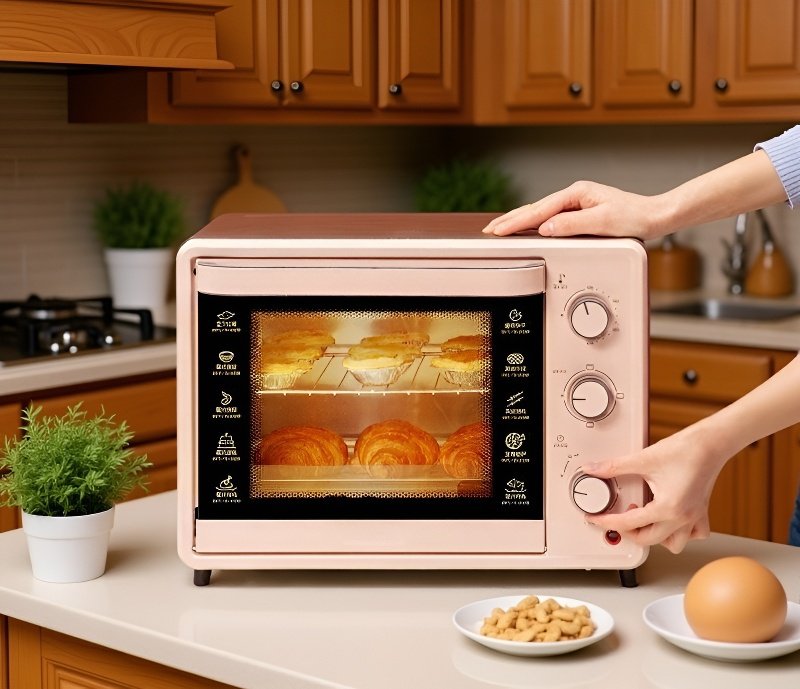 朝食メーカーでトーストを焼く様子