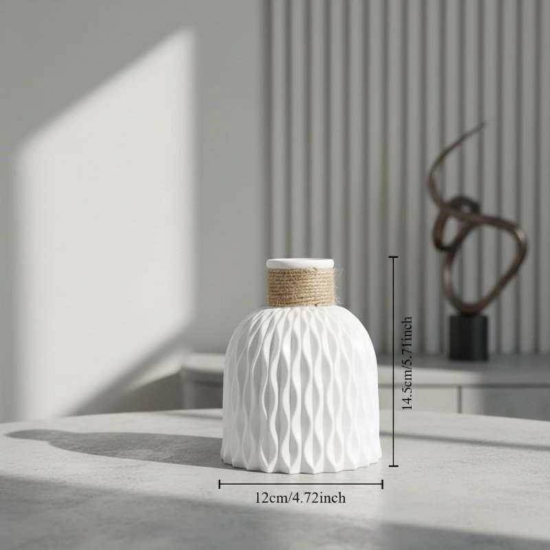 Vase en plastique motif ananas créatif pour décoration intérieure